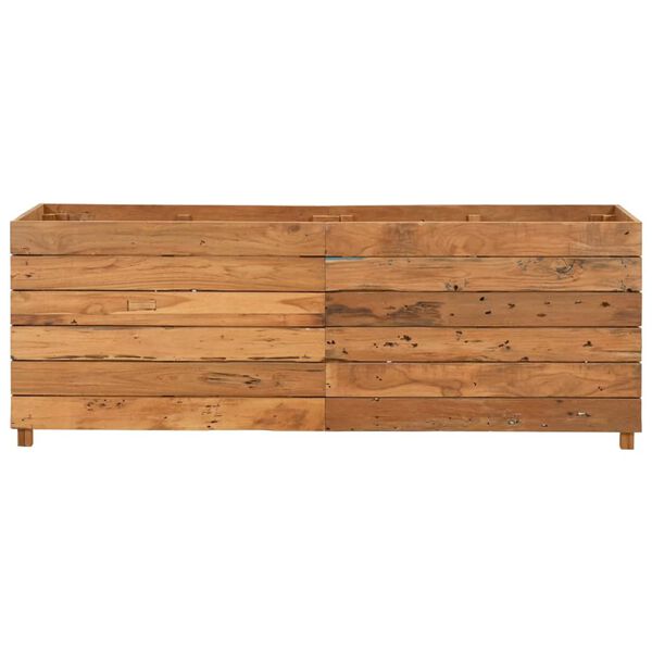 vidaXL Hochbeet 150x40x55 cm Teak Altholz und Stahl