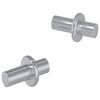 vidaXL Regalstecker 2 Stk. Silber 8,6 x 8,6 x 14,6 mm Stahl