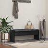 vidaXL Flurbank mit Kissen Schwarz Eichen-Optik 103 x 38 x 40 cm