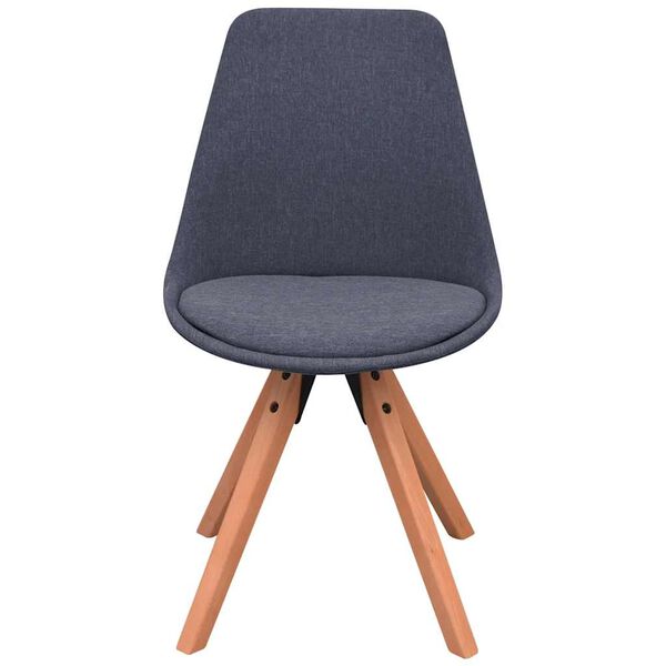 vidaXL Esszimmerstühle 2 Stk. Dunkelgrau Stoff