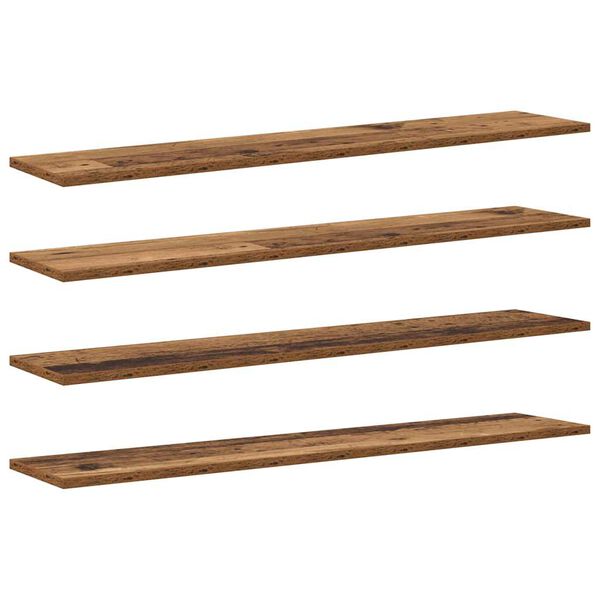 vidaXL Regalbrett 4 pcs Braun 100 x 20 x 1.5 cm Holzwerkstoff
