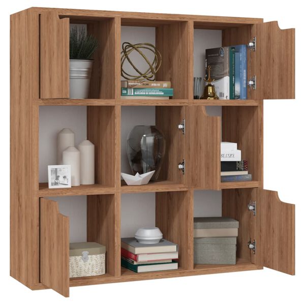 vidaXL B&uuml;cherregal Braun Eichen-Optik 88,5x27,5x88 cm Holzwerkstoff