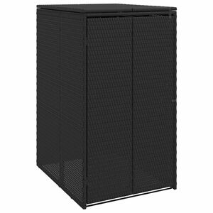 vidaXL M&uuml;lltonnenbox Schwarz 65 x 80 x 115 cm Polyethylen