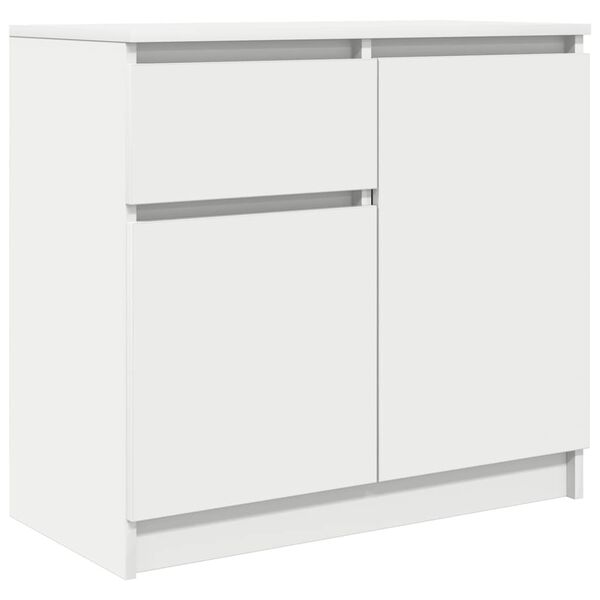 vidaXL Sideboard mit Schublade Wei&szlig; 71x35x65 cm Holzwerkstoff