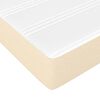 vidaXL Boxspringbett mit Matratze Creme 90x190 cm Stoff