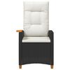 vidaXL Liegestuhl mit Teeteller 62 x 64 x 112 cm Poly-Rattan