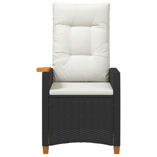 vidaXL Liegestuhl mit Teeteller 62 x 64 x 112 cm Poly-Rattan