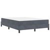 vidaXL Boxspringbett mit Matratze Dunkelgrau 160 x 200 cm Stoff