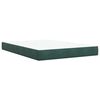 vidaXL Boxspringbett mit Matratze Dunkelgrün 160x200 cm Samt