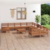 vidaXL 12-tlg. Garten-Lounge-Set Honigbraun Massivholz Kiefer