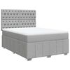 vidaXL Boxspringbett mit Matratze Hellgrau 160x200 cm Stoff