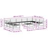 vidaXL Outdoor-Sofagarnitur 10 pcs Natur Massivholz Akazie