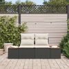 vidaXL Gartensofa Schwarz 184 x 62 x 85cm Poly-Rattan