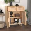vidaXL Sideboard Braun 60x30x75 cm Massivholz Kiefer und Natur-Rattan