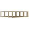 vidaXL W&uuml;rfelregale 4 Stk. Sonoma-Eiche 80x15x26,5 cm Holzwerkstoff