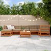 vidaXL Garten-Lounge-Set 8 pcs Wachsbraun Massives Kiefernholz