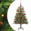vidaXL K&uuml;nstlicher Weihnachtsbaum Gr&uuml;n 150 cm PVC und Metall