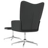 vidaXL Relaxsessel mit Hocker Schwarz Samt und PVC