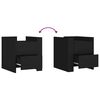 vidaXL Nachttisch Schwarz 45x50x50 cm Holzwerkstoff