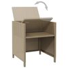 vidaXL Garten-Essstühle mit Kissen 4 Stk. Beige Poly Rattan
