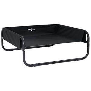 vidaXL Hundebett Schwarz 75 x 75 x 30 cm Stahl