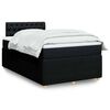 vidaXL Boxspringbett mit Matratze Schwarz 120x200 cm Stoff