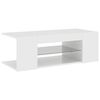 vidaXL TV-Schrank mit LED-Leuchten Hochglanz-Wei&szlig; 90x39x30 cm