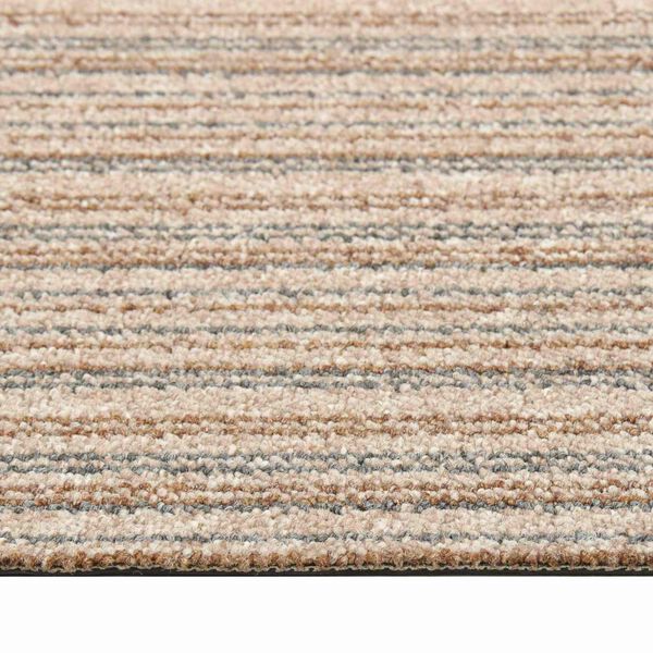 vidaXL Teppich 20 pcs Gestreiftes Beige 50 x 50 cm 100% Polypropylen