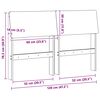 vidaXL Gepolstertes Kopfteil Schwarz 120 cm Massives Kiefernholz