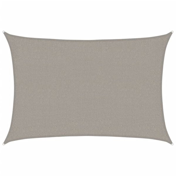 vidaXL Sonnensegel 160 g/m² Rechteckig Hellgrau 2x3 m HDPE