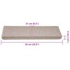 vidaXL Stufenmatten 30 Stk. 65x21x4 cm Taupe Rechteckiger Rand