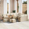vidaXL Gartensofa-set 12 pcs Beige Poly-Rattan