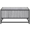 vidaXL Couchtisch Grau Sonoma 60,5x60,5x30 cm Holzwerkstoff und Metall