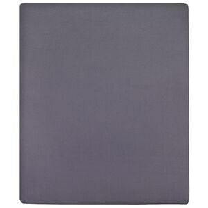 vidaXL Spannbettlaken Jersey Anthrazit 90x200 cm Baumwolle
