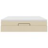 vidaXL Ottoman-Bett mit Matratze Creme 180x200 cm Stoff