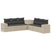 vidaXL Sofa Set 7 Stk. Hellgrau und Dunkelgrau Polyrattan und Stahl