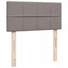 vidaXL Ottoman-Bett mit Matratze Taupe 100x200 cm Stoff