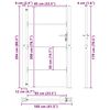 vidaXL Gartentor 100x200 cm Cortenstahl