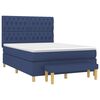 vidaXL Boxspringbett mit Matratze Blau 140x190 cm Stoff
