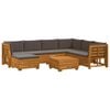 vidaXL Outdoor-Sofagarnitur mit Kissen 8 St&uuml;ck Braun Massivholz Akazie