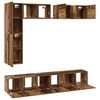 vidaXL TV-Schrankset Wandmontiert 8 pcs Altholz Holzwerkstoff