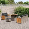 vidaXL Gartensofa-set mit Kissen 8 pcs Grau