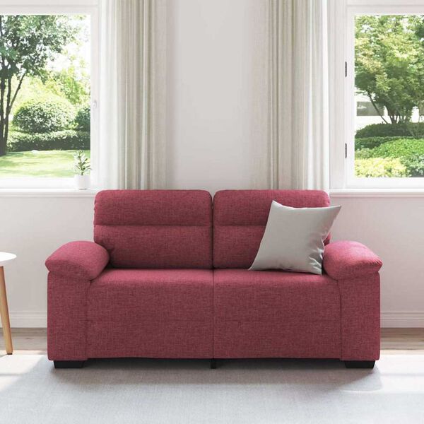 vidaXL 2-Sitzer-Sofa Weinrot 120 cm Stoff