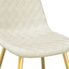 vidaXL Esszimmerstühle 6 Stk. Creme Samt