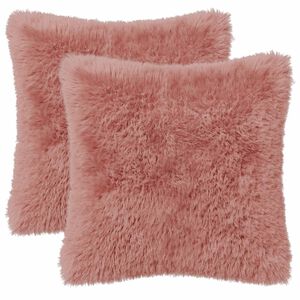 vidaXL Kissenbezug 2 pcs HEERLEN Rosa 30 x 30 cm PV Fleece