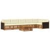 vidaXL Outdoor-Sofagarnitur 7 stk. Natur und Creme Polyester