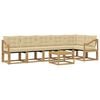 vidaXL Outdoor-Sofagarnitur 7 stk. Wei&szlig; und Beige