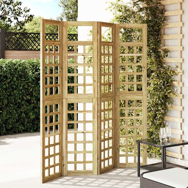 vidaXL Sichtschutz 4 pcs Braun 160 x 180 cm Imprägniertes Kiefernholz