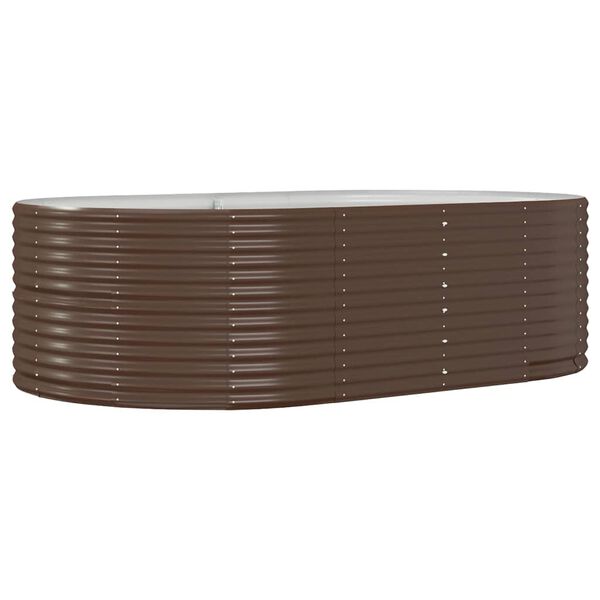 vidaXL Hochbeet Braun 212x140x68 cm Verzinkter Stahl