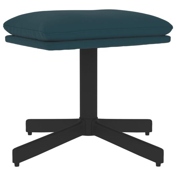 vidaXL Fu&szlig;hocker Blau 60x60x36 cm Samt